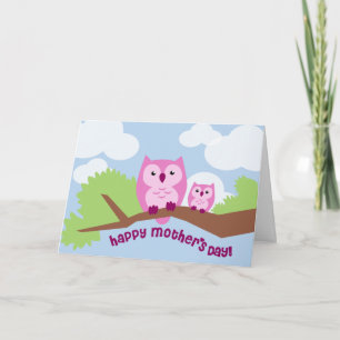 Cute Owls Mother's Day Card