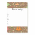 Cute Owls on Brown Post It Note
