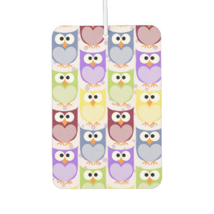 Cute Owls, Owl Pattern, Baby Owls, Colourful Owls Car Air Freshener