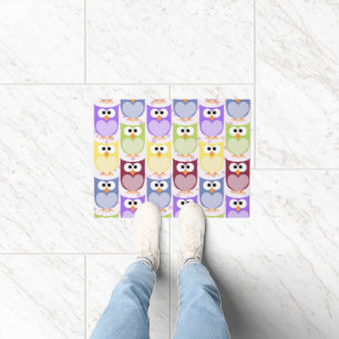 Cute Owls, Owl Pattern, Baby Owls, Colourful Owls Doormat