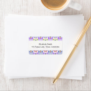Cute Owls, Owl Pattern, Baby Owls, Colourful Owls Label