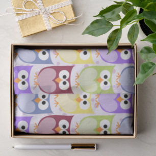 Cute Owls, Owl Pattern, Baby Owls, Colourful Owls Tissue Paper