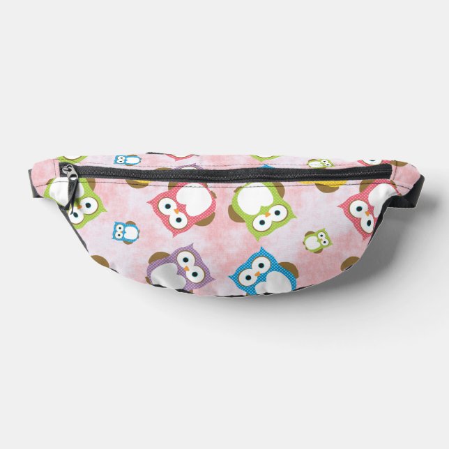 Cute Owls, Owl Pattern, Colourful Owls, Baby Owls Bum Bags (Lay Down)