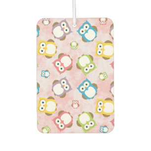 Cute Owls, Owl Pattern, Colourful Owls, Baby Owls Car Air Freshener