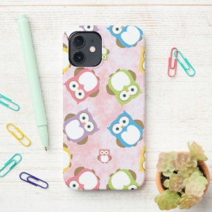 Cute Owls, Owl Pattern, Colourful Owls, Baby Owls iPhone 12 Case