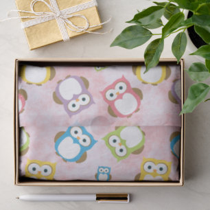 Cute Owls, Owl Pattern, Colourful Owls, Baby Owls Tissue Paper