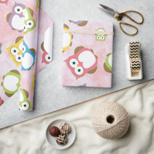 Cute Owls, Owl Pattern, Colourful Owls, Baby Owls Wrapping Paper