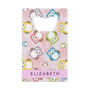 Cute Owls, Owl Pattern, Colourful Owls, Your Name