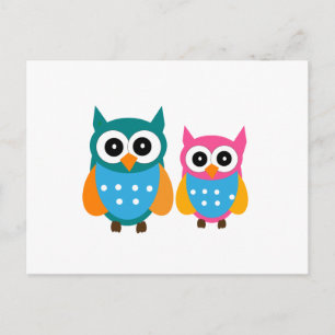Cute Owls Postcard