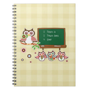 Cute Owls Teacher Appreciation Gift  Notebook