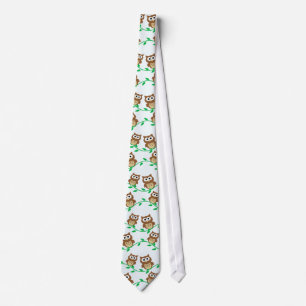 Cute owls tie