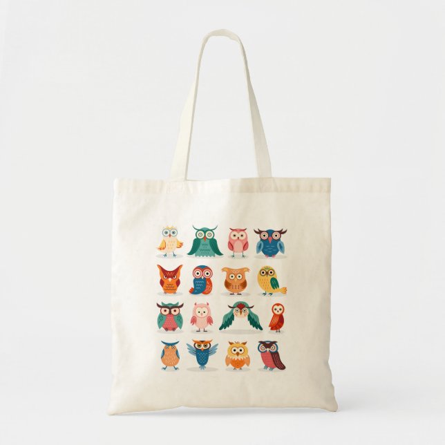 Cute Owls Tote Bag (Front)