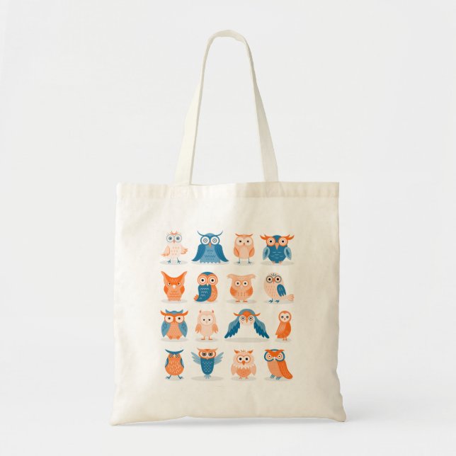 Cute Owls Tote Bag (Front)