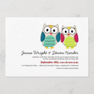 Cute Owls Wedding Invitation