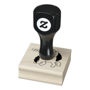 Cute Own Name Unicorn Custom Initial Rubber Stamp