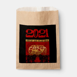 Cute Ox Chinese Year 2021 Zodiac Birthday CFB Favour Bags