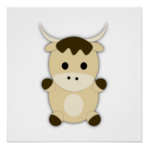 Cute Ox Poster