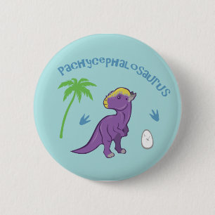 Cute Pachycephalosaurus 6 Cm Round Badge