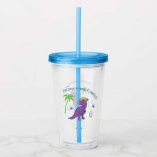 Cute Pachycephalosaurus Acrylic Tumbler