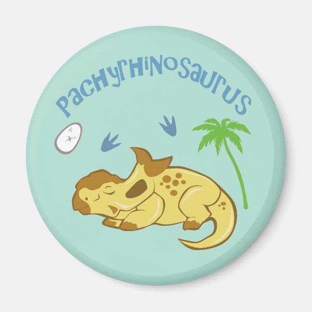 Cute Pachyrhinosaurus Magnet (Front)
