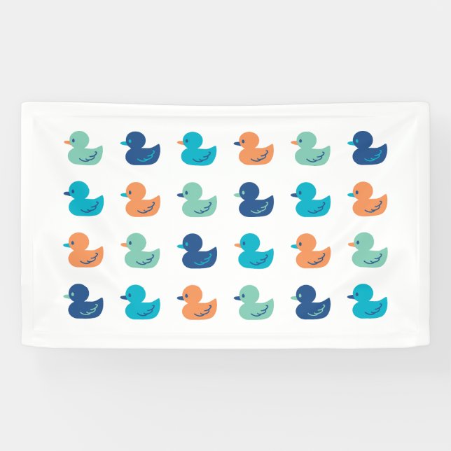 Cute Paddling of Ducks Art II Banner (Horizontal)