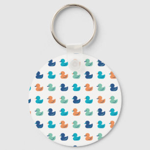 Cute Paddling of Ducks Pattern Key Ring