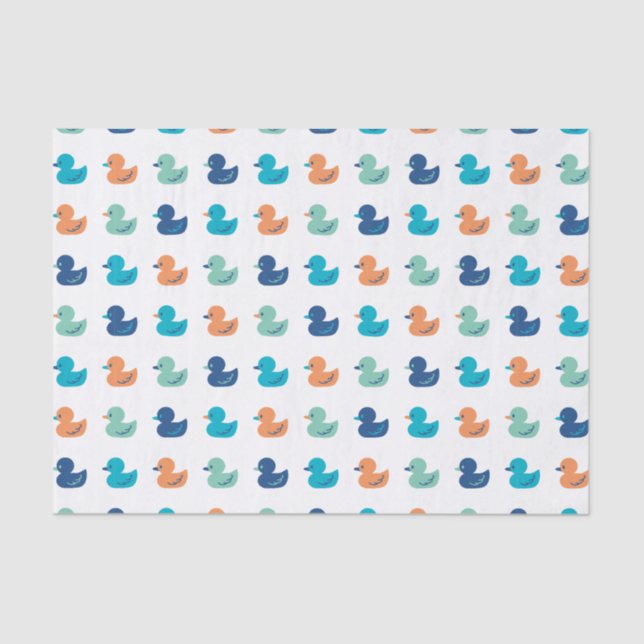 Cute Paddling of Ducks Pattern Tissue Paper (Front)