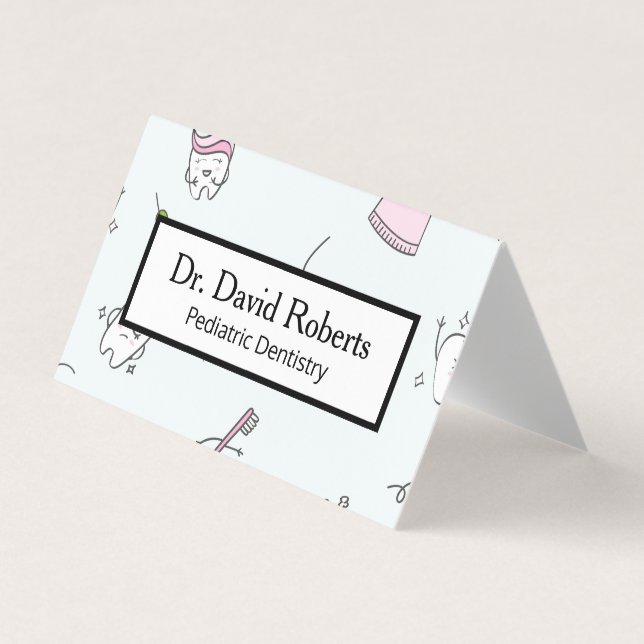 Cute Paediatrics Dentistry  Business Card (Front)