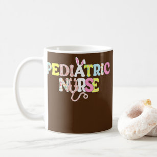 Cute Paediatrics Nurse CNA Stethoscope Scrub Bunny Coffee Mug