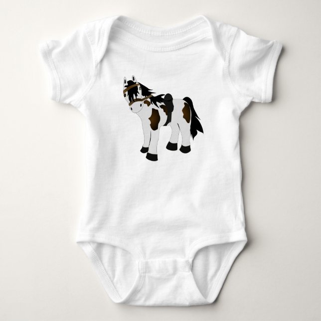 Cute Paint Pony Baby Bodysuit (Front)