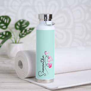 Cute Painted Hearts Personalised Water Bottle