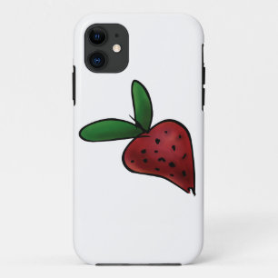 Cute Painted Strawberry Illustration iPhone 11 Case