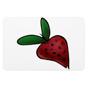 Cute Painted Strawberry Illustration Magnet