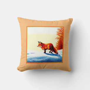 Cute Painting Of a Red Fox. Buy Now Cushion