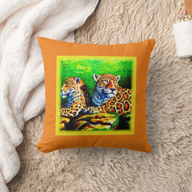 Cute Painting of The Jaguars. Buy Now Cushion (Blanket)