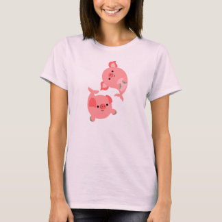 Cute Pair of Cartoon Merpigs Women T-Shirt