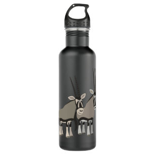 Cute Pair of Cartoon Oryxes 710 Ml Water Bottle