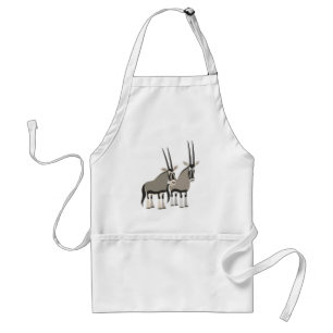 Cute Pair of Cartoon Oryxes Apron
