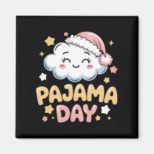 Cute Pajama Day Cloud Cartoon Art Magnet