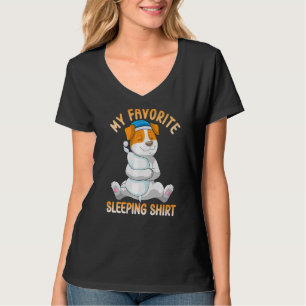 Cute Pajama for Women Nigh Sleeping Dog 3 T-Shirt