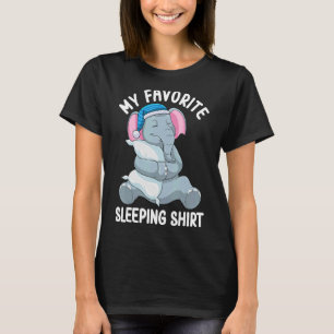 Cute Pajama for Women Nigh Sleeping Elephant 2 T-Shirt