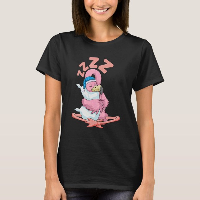Cute Pajama for Women  Nigh Sleeping Flamingo 2 T-Shirt (Front)