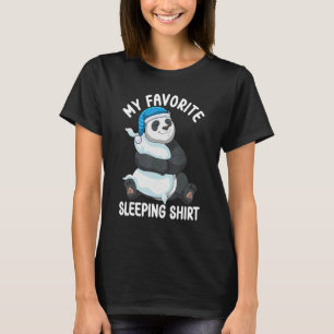 Cute Pajama for Women Nigh Sleeping Panda 2 T-Shirt