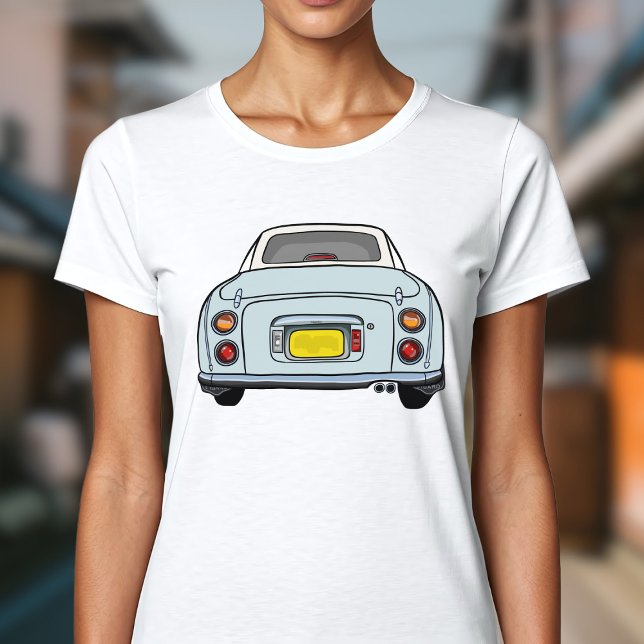 Cute Pale Aqua Figaro Car Figarations T-Shirt (A cute pale aqua blue figaro car t-shirt! Perfect to wear whilst driving your cute car)