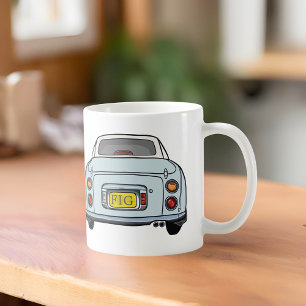 Cute Pale Aqua Figaro Car Monogram Figarations Coffee Mug