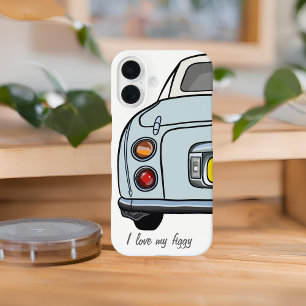 Cute Pale Aqua Figaro Car Name Figarations iPhone 16 Case