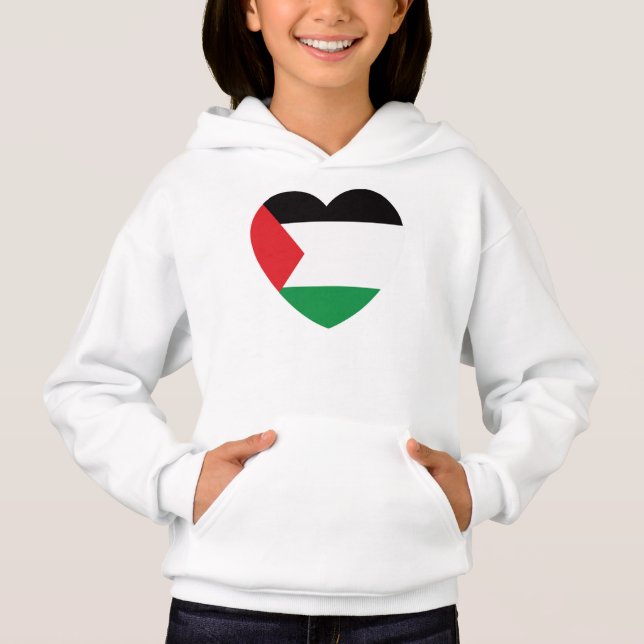 cute palestine flag heart graphic design (Front)