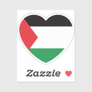 cute palestine flag heart graphic design