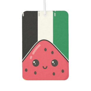 Cute Palestine flag with watermelon-Free Palestin  Car Air Freshener