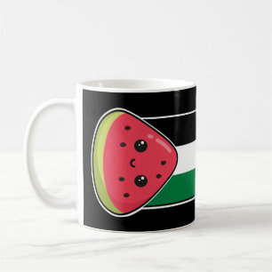 Cute Palestine flag with watermelon-Free Palestin Coffee Mug